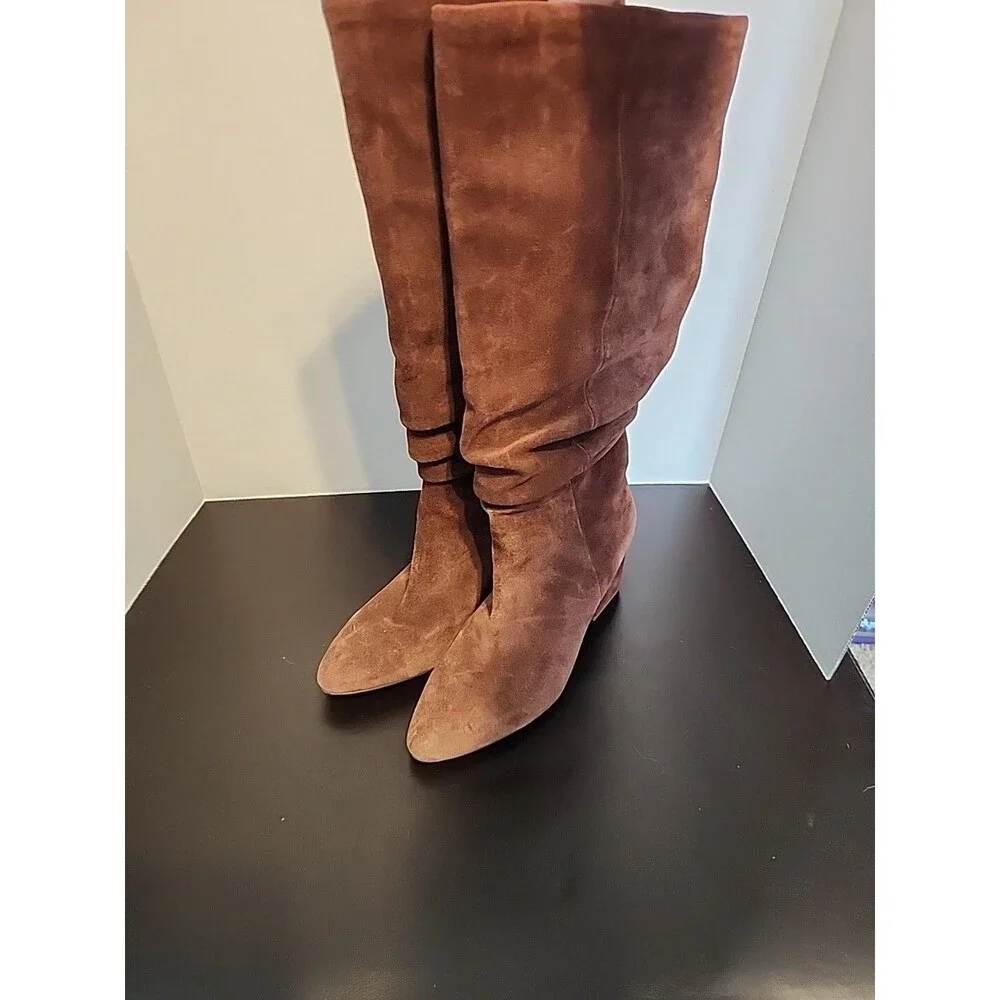 Splendid Women's Phoenix Knee High Boot Sz6.5 NEW Brown Suede Slouchy
